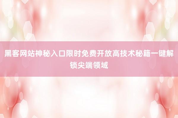 黑客网站神秘入口限时免费开放高技术秘籍一键解锁尖端领域